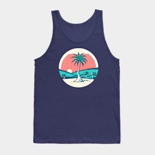 Summer Vibes - Retro Palm Tank Top